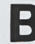 8" X 25" White and Black Handcrafted Bar Metal Wall Decor