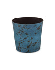 11" Blue Recycled Plastic Indoor Outdoor Round Pot Planter