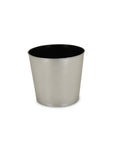 9" Silver Recycled Plastic Indoor Outdoor Round Pot Planter