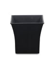 7" Black Recycled Plastic Indoor Outdoor Square Pot Planter