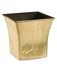 7" Gold Recycled Plastic Indoor Outdoor Square Pot Planter