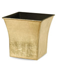 7" Gold Recycled Plastic Indoor Outdoor Square Pot Planter