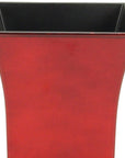 7" Red Recycled Plastic Indoor Outdoor Square Pot Planter