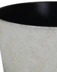 12" Cream Recycled Plastic Indoor Outdoor Round Pot Planter