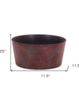 12" Red Recycled Plastic Indoor Outdoor Round Pot Planter