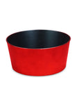 12" Red Recycled Plastic Indoor Outdoor Round Pot Planter