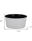 12" White Recycled Plastic Indoor Outdoor Round Pot Planter