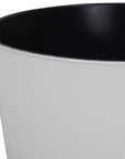 12" White Recycled Plastic Indoor Outdoor Round Pot Planter