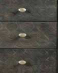 30" Gray Three Drawer Nightstand