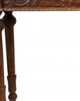 54" Brown Solid Wood Distressed Console Table