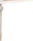 54" White Solid Wood Distressed Console Table