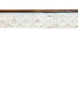 48" Natural and White Solid Wood Distressed Console Table