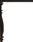 54" Black Solid Wood Distressed Console Table