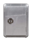 18" Silver Aluminum Standard Accent Cabinet With One Shelf