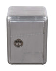 18" Silver Aluminum Standard Accent Cabinet With One Shelf