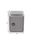18" Silver Aluminum Standard Accent Cabinet With One Shelf