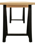 60" Ivory and Black Solid Wood Executive Desk