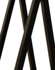 60" Ivory and Black Solid Wood Executive Desk