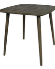 Five Piece Brown and Black Square Solid Wood Dining Set with Four Chairs