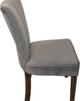 Nine Piece Gray and Black Solid Wood Dining Set with Eight Chairs