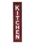 37" X 8" Red And White Kitchen Metal Wall Decor