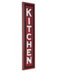 37" X 8" Red And White Kitchen Metal Wall Decor