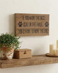 8" X 13" Brown Move The Dog Wood Wall Decor