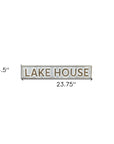 5" X 24" Gray and Brown Lake House Metal Wall Decor