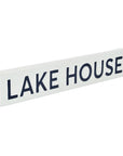 5" X 24" White Lake House Metal Wall Decor