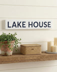5" X 24" White Lake House Metal Wall Decor