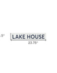 5" X 24" White Lake House Metal Wall Decor