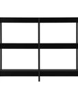 47" Black Wood and Metal Frame Console Table With Three Shelves