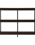47" Brown and Black Wood and Metal Frame Console Table With Three Shelves