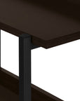 47" Brown and Black Wood and Metal Frame Console Table With Three Shelves