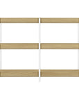 47" Natural and White Wood and Metal Frame Console Table With Three Shelves