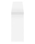 32" White Wood Abstract End Table