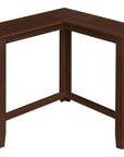 36" Brown Wood Corner Frame Console Table