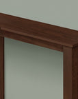 36" Brown Wood Corner Frame Console Table