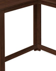 36" Brown Wood Corner Frame Console Table
