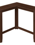 36" Brown Wood Corner Frame Console Table