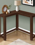 36" Brown Wood Corner Frame Console Table