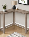 36" Brown Wood Corner Frame Console Table