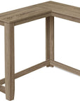 36" Brown Wood Corner Frame Console Table