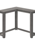 36" Brown Wood Corner Frame Console Table
