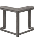 36" Brown Wood Corner Frame Console Table