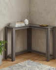 36" Brown Wood Corner Frame Console Table