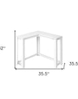 36" Brown Wood Corner Frame Console Table