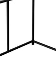 36" Gray and Black Wood and Metal Frame Console Table