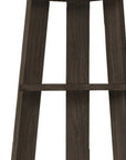71" Oak Particle Board and Wood Five Tier Corner Bookcase
