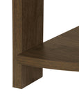 71" Dark Brown Wood Five Tier Corner Bookcase